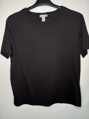 ❤️3/$30 NWT Just Be... Women's Plus Size 1X Black Boyfriend T-Shirt Relaxed Fit